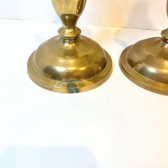 Brass Tall Vintage Candle Holders - Picture 6 of 14